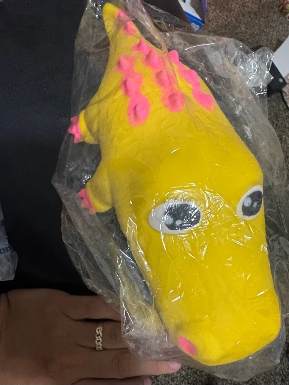 Yellow & Pink squishy gator  slow rise